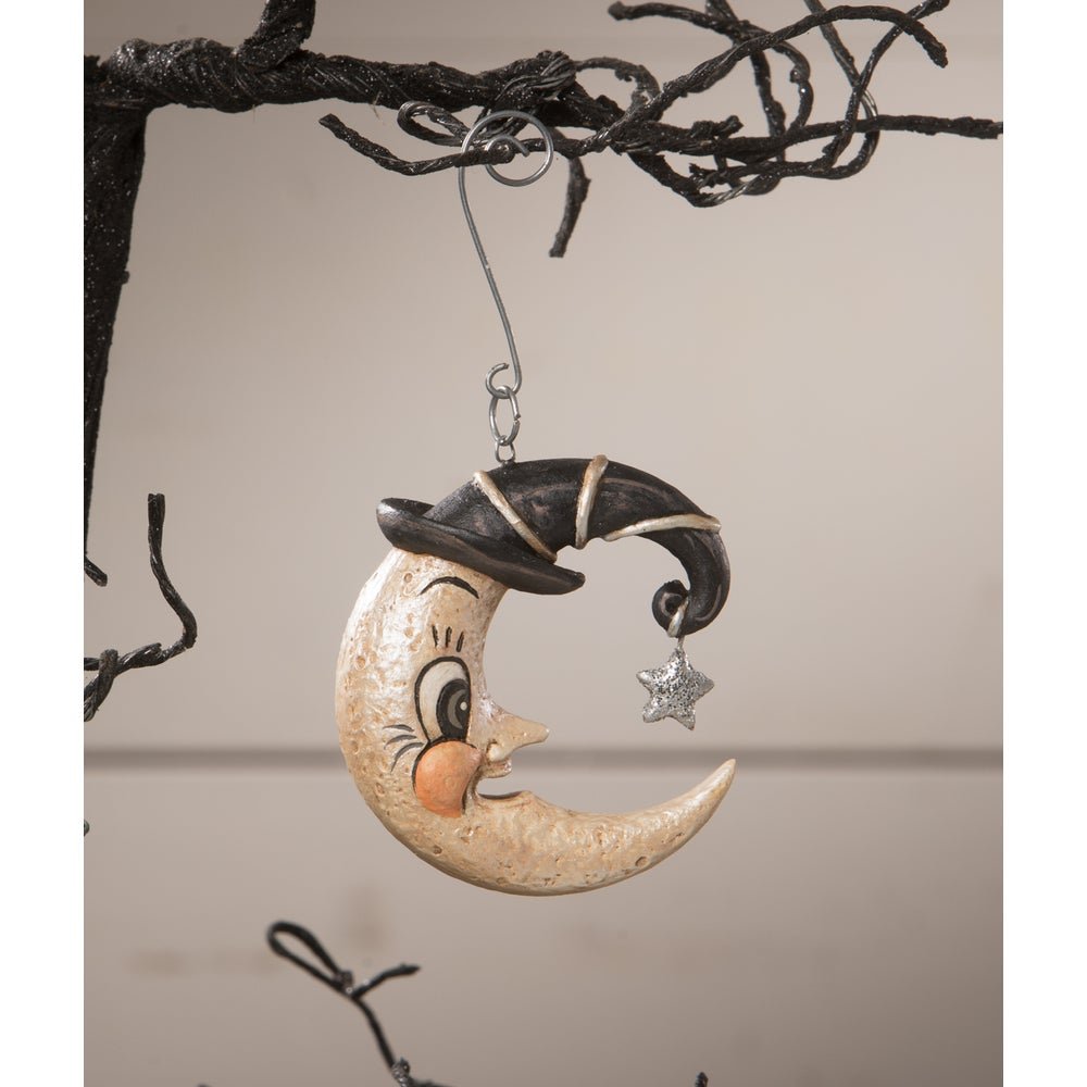 Bethany Lowe Halloween Crescent Wanda Luna Ornament JP1061 - The Primitive Pineapple Collection