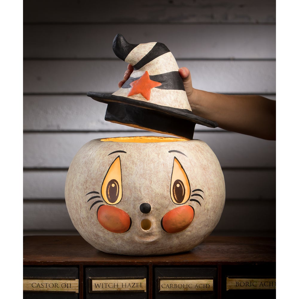 Bethany Lowe folk art Halloween Johanna Parker Ghostie Stew Large JP3024 - The Primitive Pineapple Collection