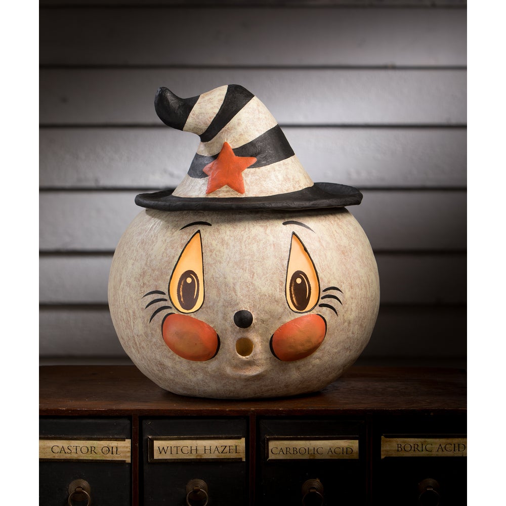 Bethany Lowe folk art Halloween Johanna Parker Ghostie Stew Large JP3024 - The Primitive Pineapple Collection