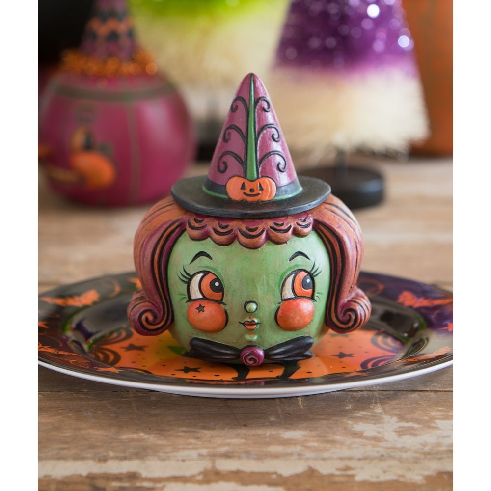 Bethany Lowe Halloween Hagatha Hollow Head Container JP3027 Johanna Parker - The Primitive Pineapple Collection
