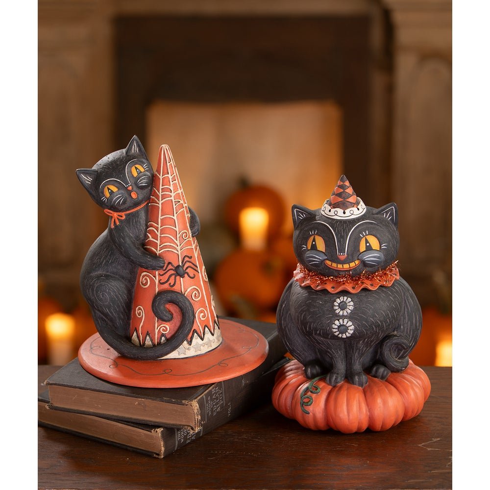 Bethany Lowe Halloween Happy Plumpkin Jack Container Johanna Parker JP4024 - The Primitive Pineapple Collection