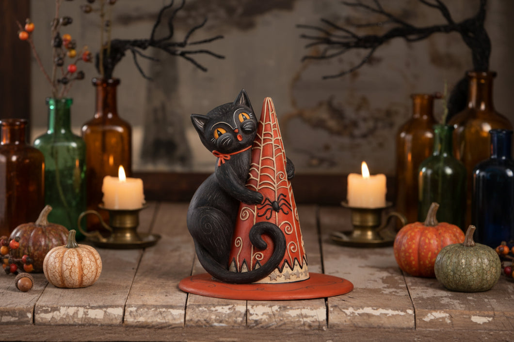 Bethany Lowe Halloween Hugga - Hat Jack Cat Johanna Parker JP4025 - The Primitive Pineapple Collection