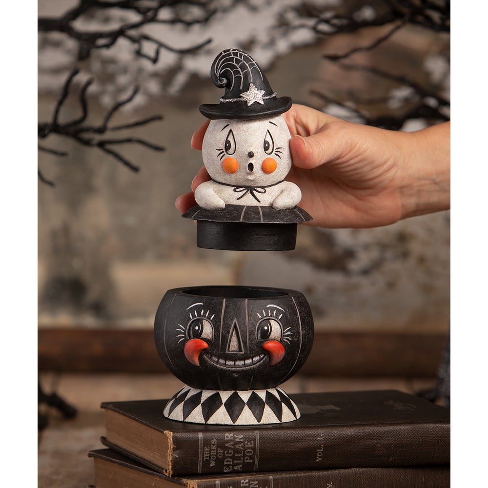 Bethany Lowe Halloween Incognito Gus & Tito Container Johanna Parker JP4026 - The Primitive Pineapple Collection