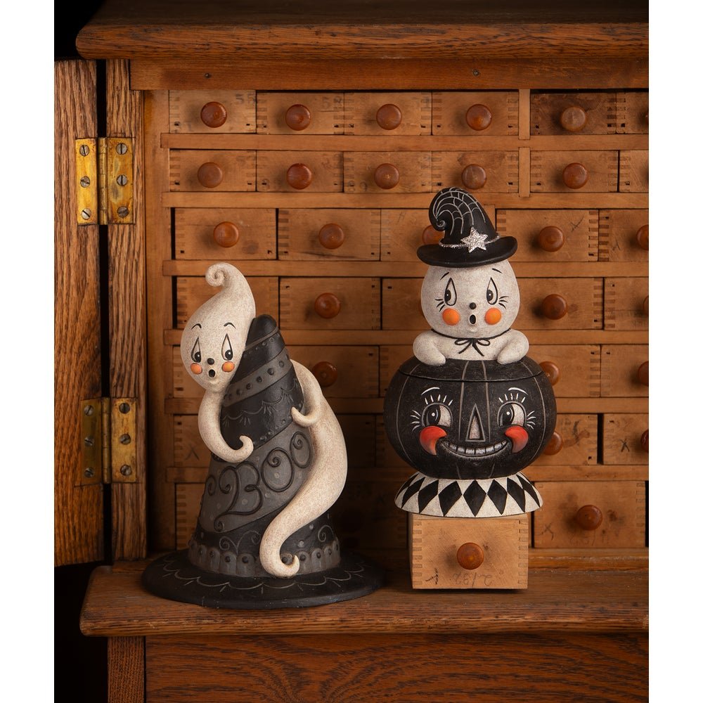 Bethany Lowe Halloween Incognito Gus & Tito Container Johanna Parker JP4026 - The Primitive Pineapple Collection