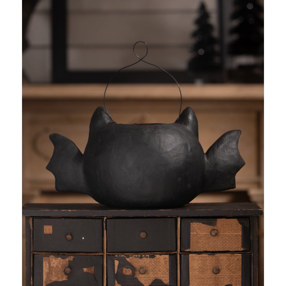 Bethany Lowe Halloween Batty Barnum Bucket JP4027 - The Primitive Pineapple Collection