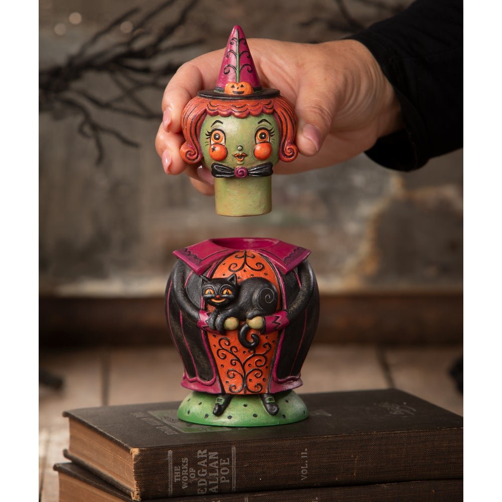 Bethany Lowe Halloween Jackie Green - O - Ween Spooks Jar JP4029 - The Primitive Pineapple Collection