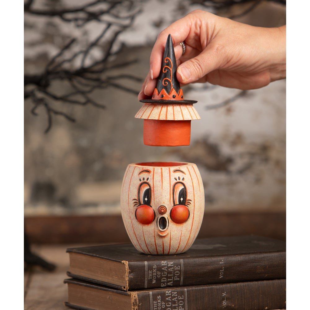Bethany Lowe Halloween Gourdy White - O - Ween Johanna Parker JP4032 - The Primitive Pineapple Collection