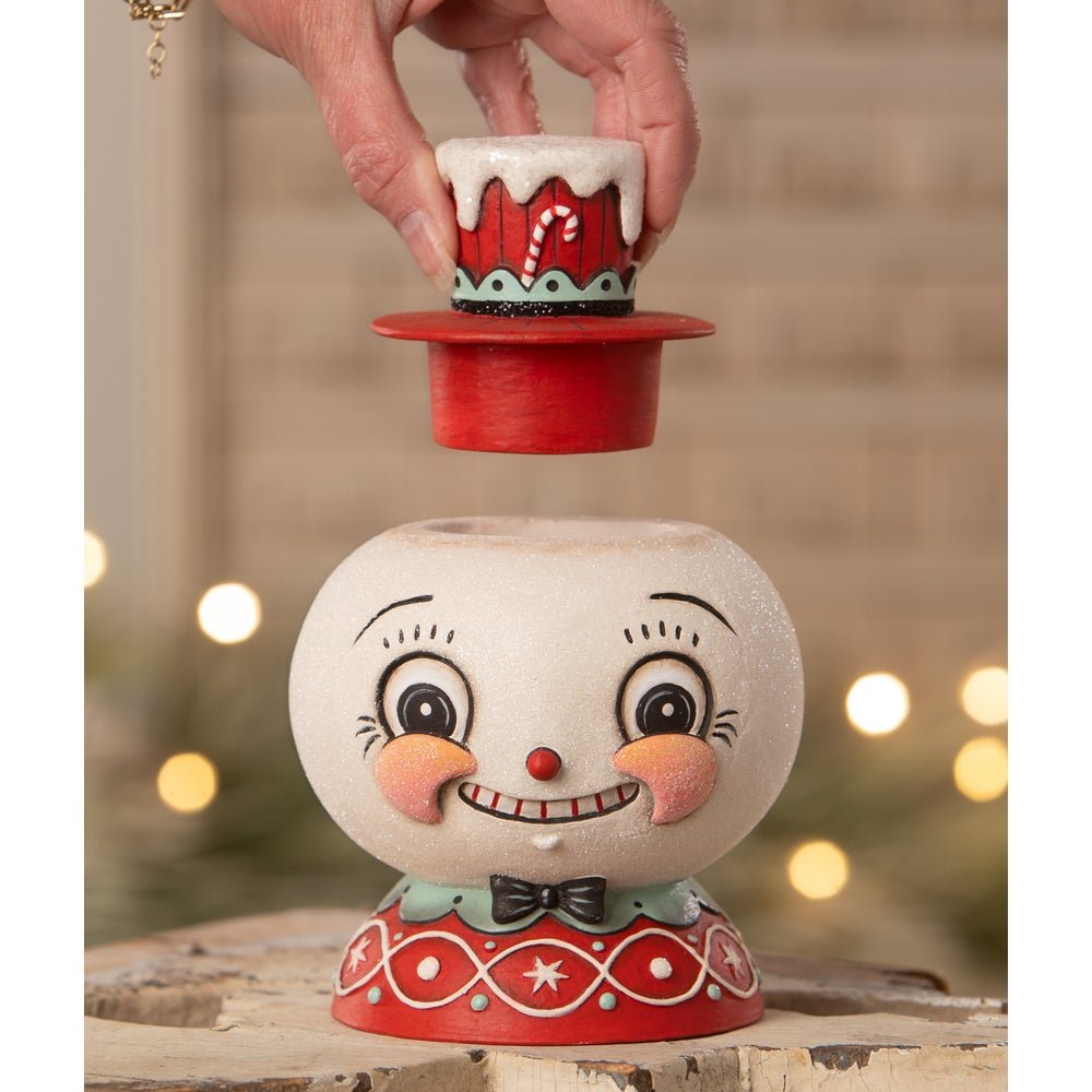 Bethany Lowe Christmas Johanna Parker Peppermint Snow Beau Container JP4034 - The Primitive Pineapple Collection
