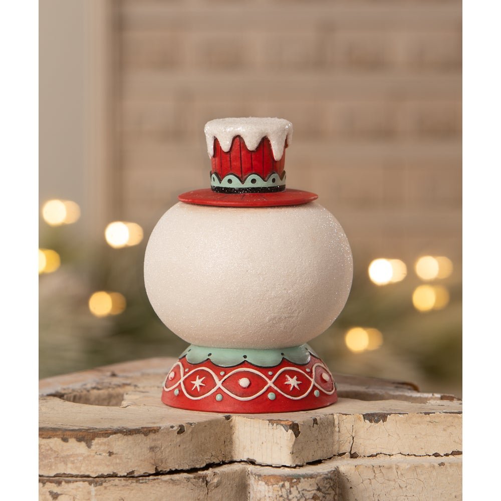 Bethany Lowe Christmas Johanna Parker Peppermint Snow Beau Container JP4034 - The Primitive Pineapple Collection