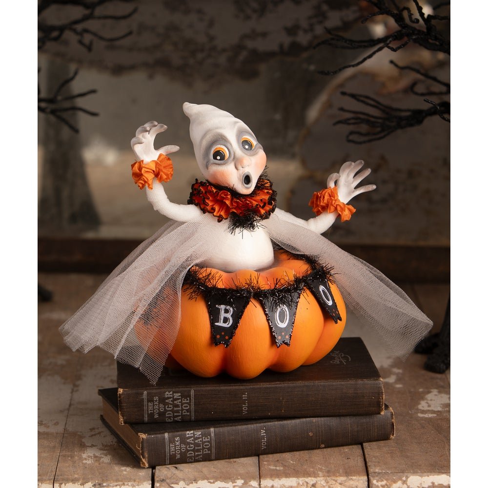 Bethany Lowe Halloween Binx Boo Ghost LA4052 - The Primitive Pineapple Collection
