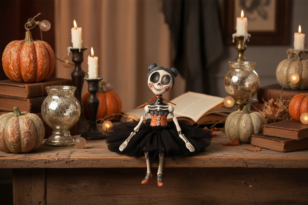 Bethany Lowe Halloween Vivian Skullgrave LA9246 - The Primitive Pineapple Collection