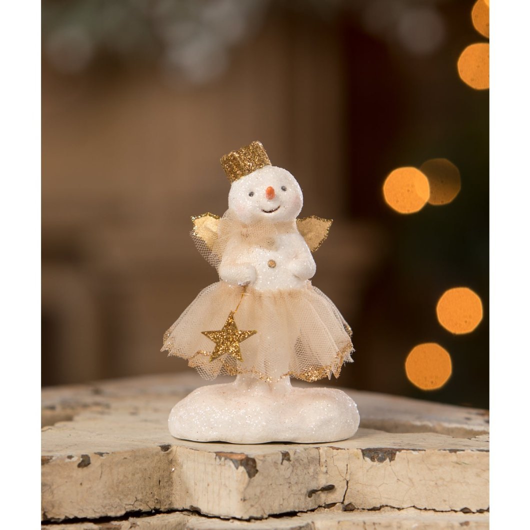 Bethany Lowe Christmas Snow Angel Holding Star MA3087 - The Primitive Pineapple Collection