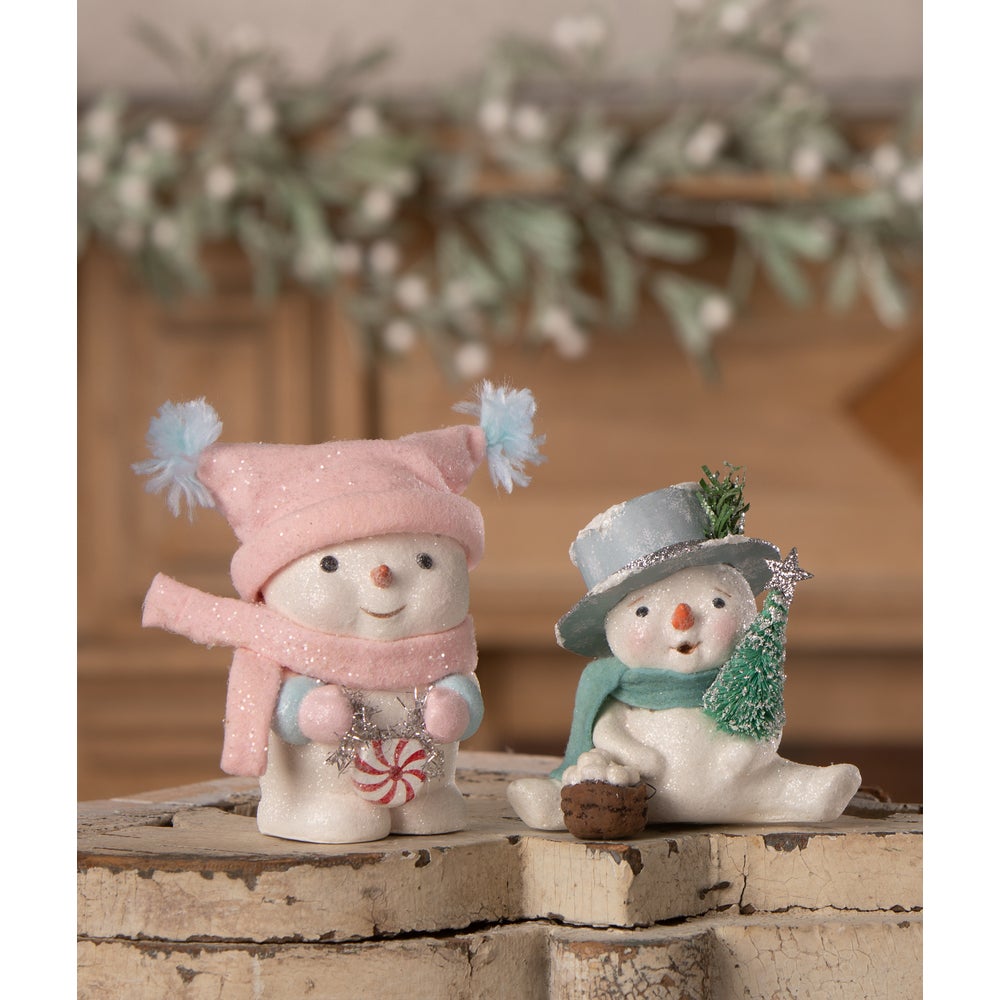 Bethany Lowe Christmas Michelle Allen Snowflake Top Hat Snowman MA4078