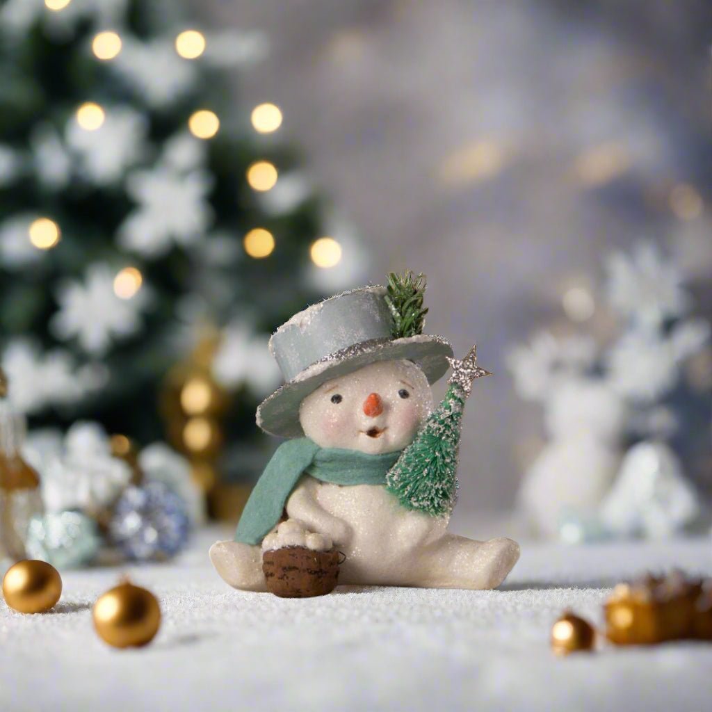 Bethany Lowe Christmas Michelle Allen Snowflake Top Hat Snowman MA4078