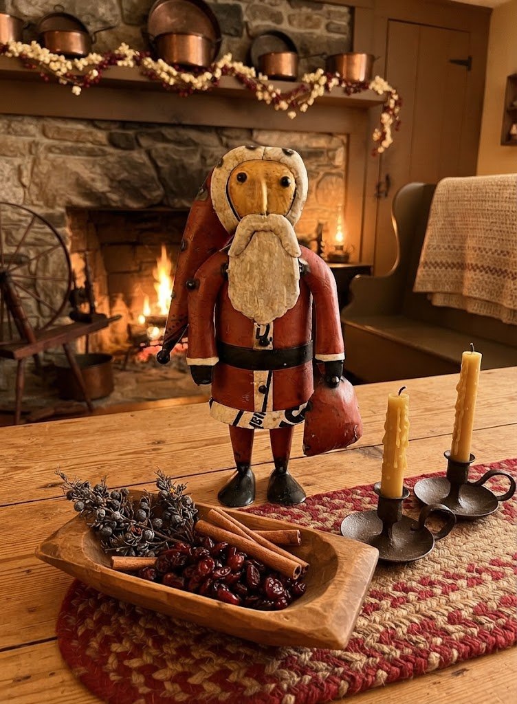 Primitive Christmas 10.75" Recycled Metal Santa Claus Figurine - The Primitive Pineapple Collection