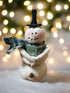 Christmas Handcrafted USA Mini 6” Caroling Frosty The Snowman - The Primitive Pineapple Collection