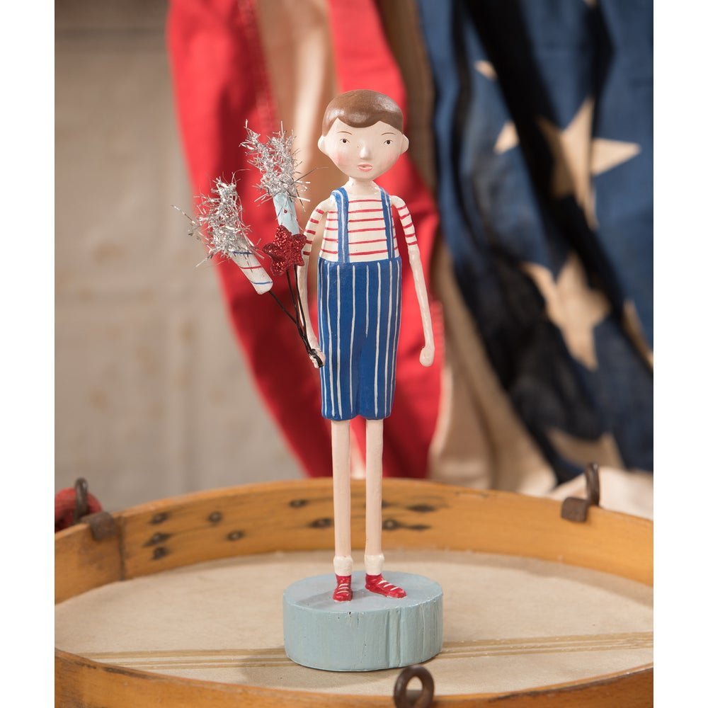 Bethany Lowe Patriotic Firecracker Boy Retired ML9272 - The Primitive Pineapple Collection