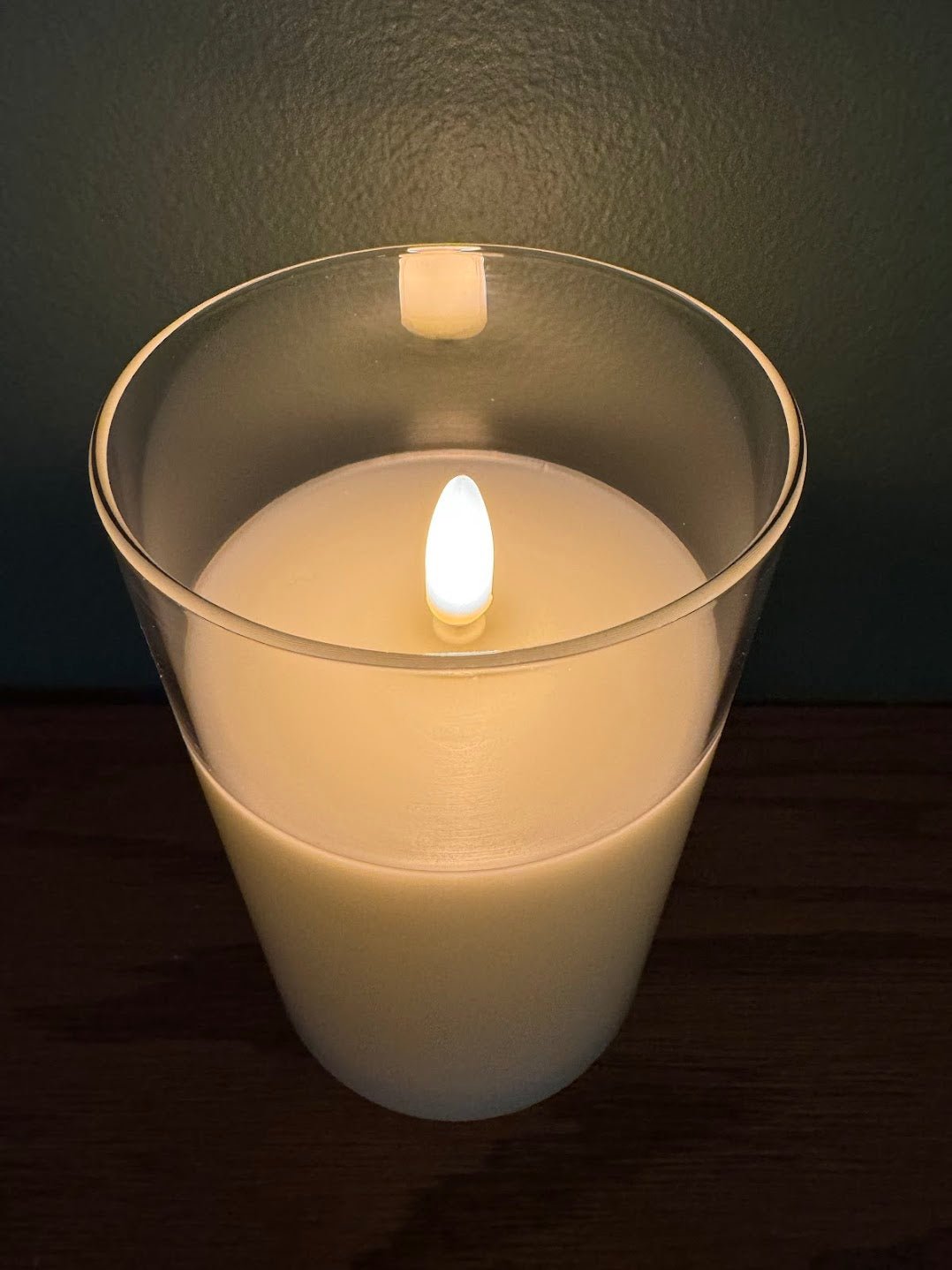 Primitive Ragon House 5" Glass 3D Flame Battery Candle 6hr Timer - The Primitive Pineapple Collection