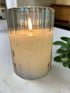 Primitive Ragon House 5" Cream Fluted Glass 3D Flame Battery Candle 6hr Timer - The Primitive Pineapple Collection