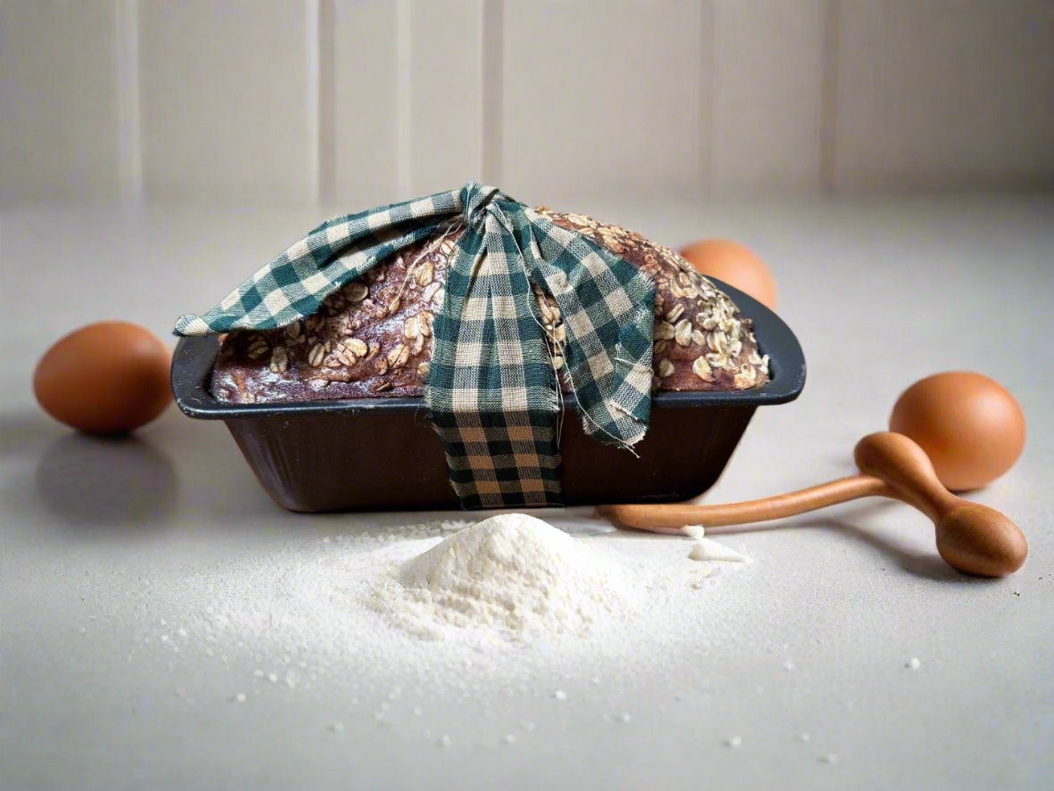 Primitive Farmhouse Handcrafted Faux Oatmeal Bread in Pan - The Primitive Pineapple Collection