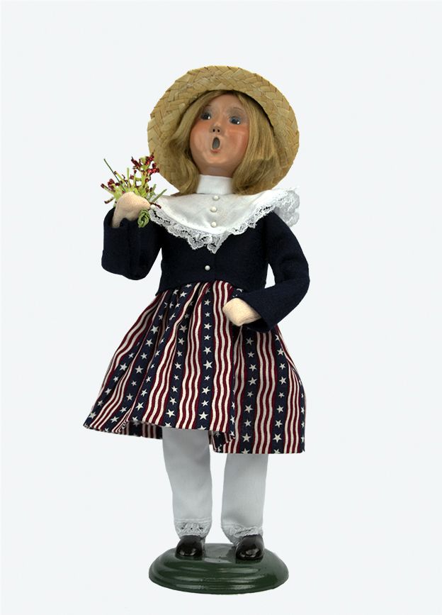 Colonial Byers Choice Patriotic Girl 5149 Authorized Dealer