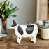 Primitive Farmhouse 4" x 3" Resin Black and White Cow Figurine Shelf Sitter - The Primitive Pineapple Collection