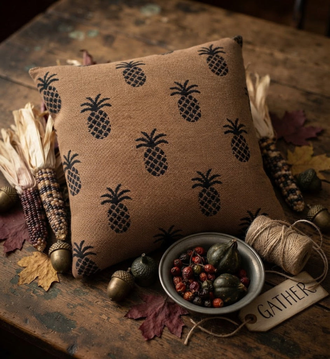 Primitive Handcrafted Coverlet Pillow | Bowl Filler | Handmade USA