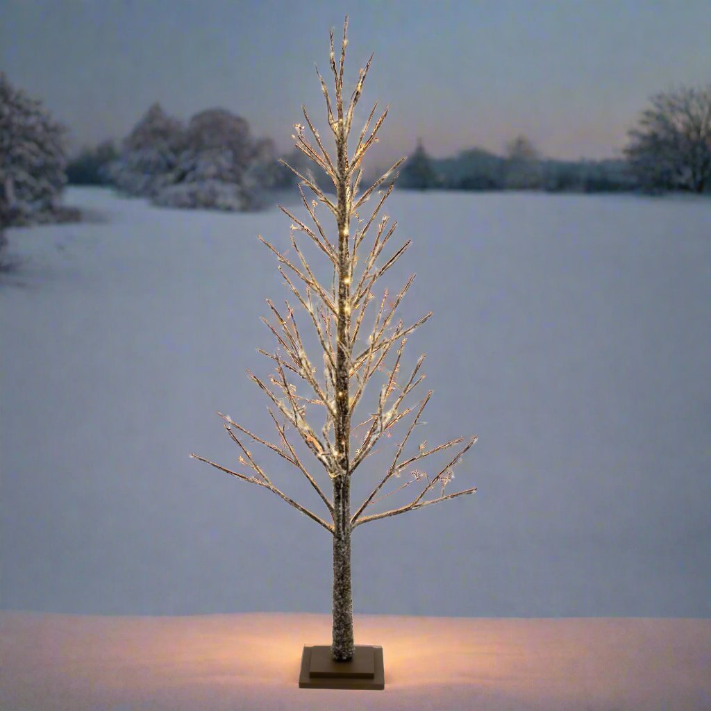 Christmas Retro Look Icy Branches LED Holiday Twig Tree 5FT - The Primitive Pineapple Collection
