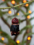 Primitive Halloween Fall Handcrafted USA Pumpkin Girl Ornament 3" - The Primitive Pineapple Collection
