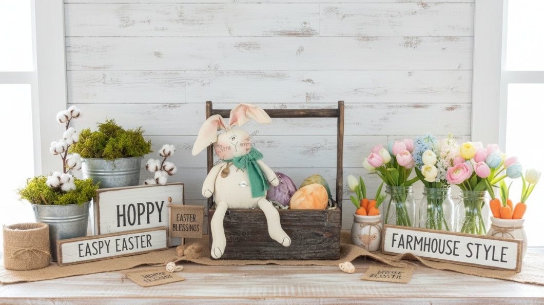 Primitive Easter Honey and Me Racer the Rabbit - The Primitive Pineapple Collection