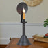 Primitive Colonial Tin Cone Accent Light with Reflector in Smokey Black 17.75" - The Primitive Pineapple Collection