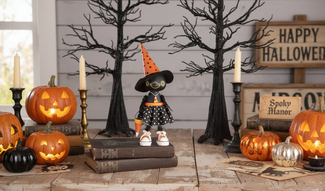 Bethany Lowe Halloween Clara Crowloff RS4123 - The Primitive Pineapple Collection
