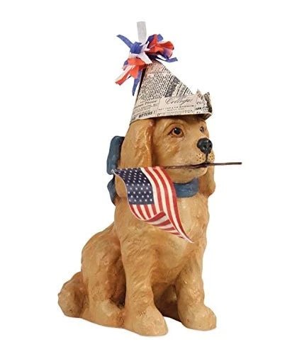 Bethany Lowe Americana Patriotic Puppy TD6017 - The Primitive Pineapple Collection