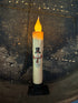 Primitive Handcrafted 7" Christmas Snowman w/Mittens Battery Led Timer Taper Candle - The Primitive Pineapple Collection