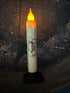 Primitive Handcrafted 7" Christmas Snowman Sheep/Tree Led Timer Taper Candle - The Primitive Pineapple Collection