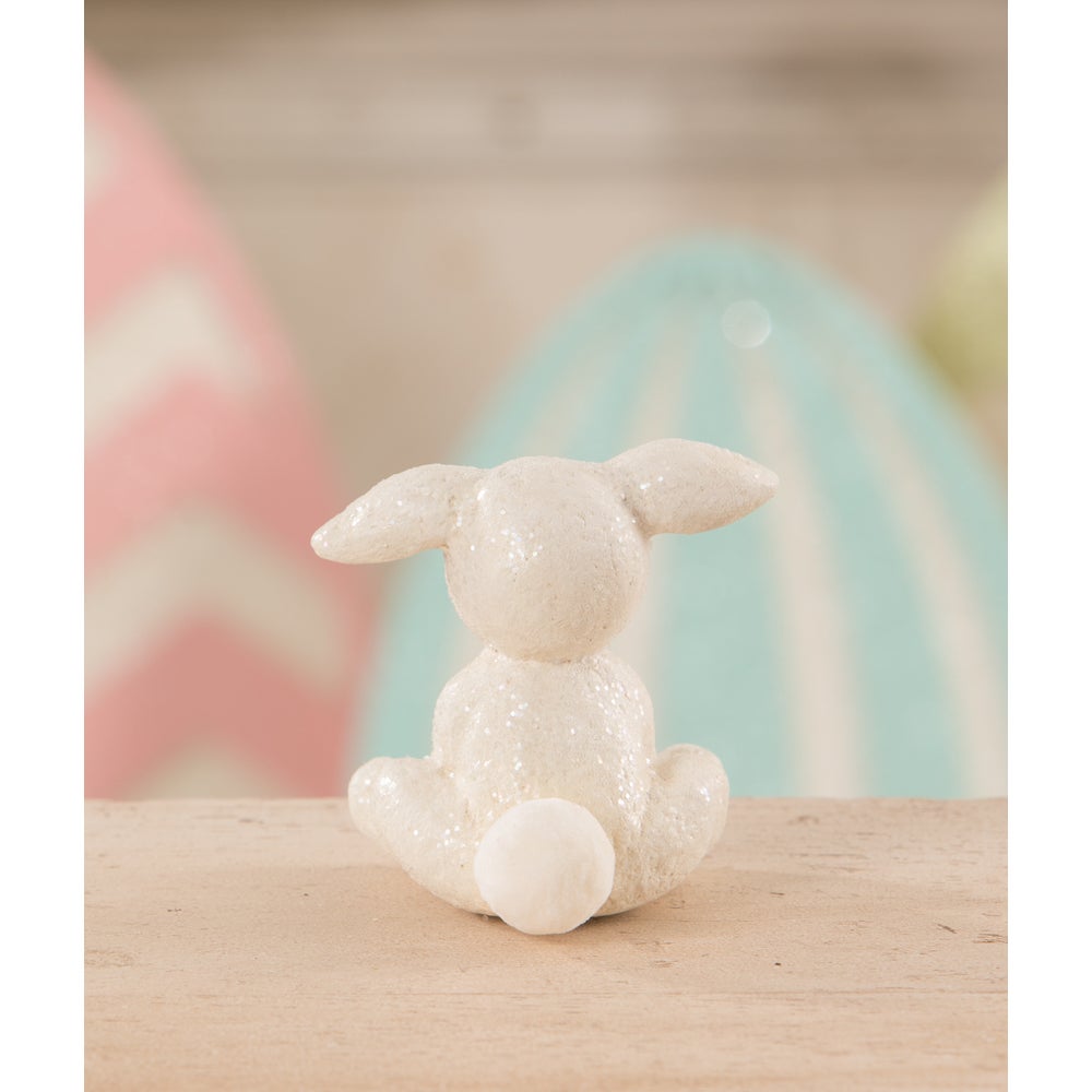 Bethany Lowe Easter Spring Sitting Sparkle Bunny TD1130 - The Primitive Pineapple Collection