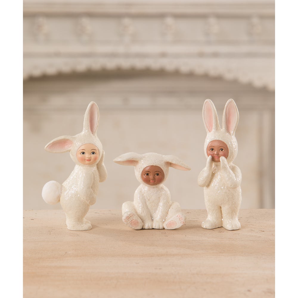 Bethany Lowe Easter Spring Sitting Sparkle Bunny TD1130 - The Primitive Pineapple Collection