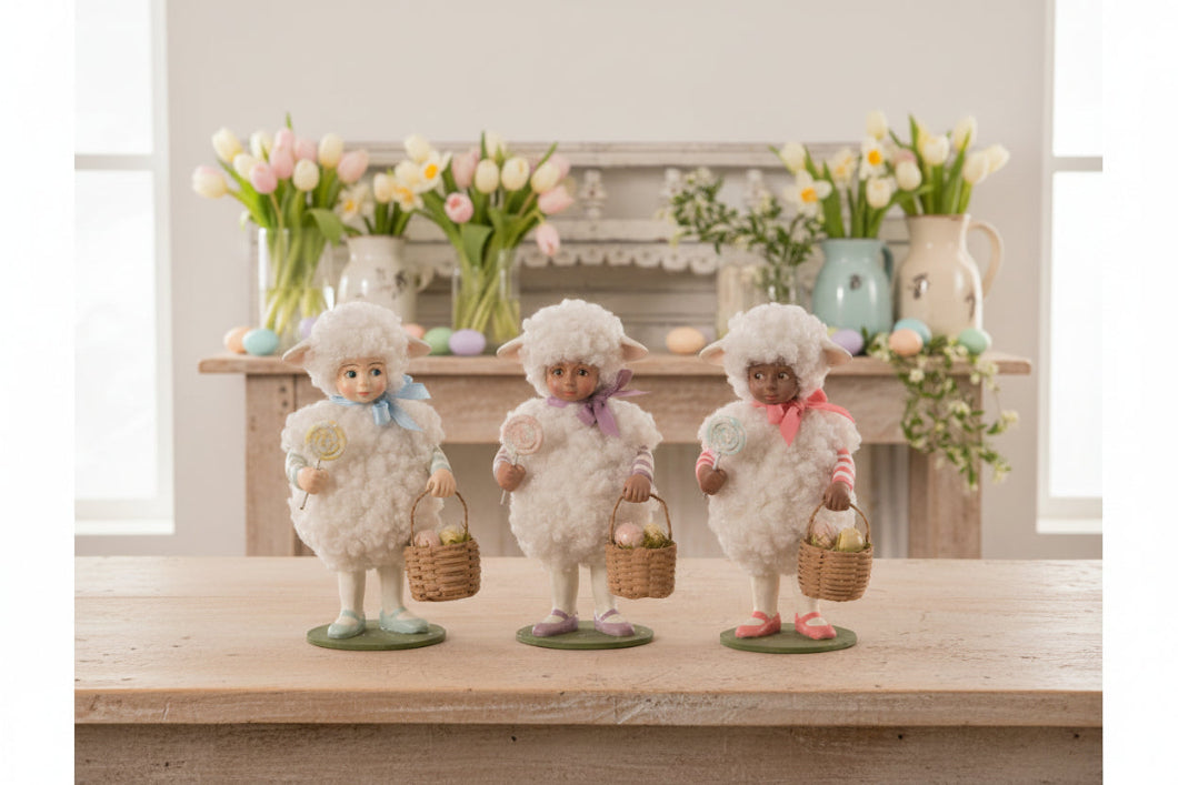Bethany Lowe Easter Springtime Little Demi Lamb TD1137 - The Primitive Pineapple Collection