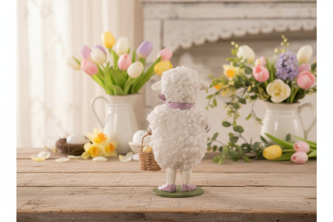 Bethany Lowe Easter Springtime Little Molly Lamb TD1136 - The Primitive Pineapple Collection