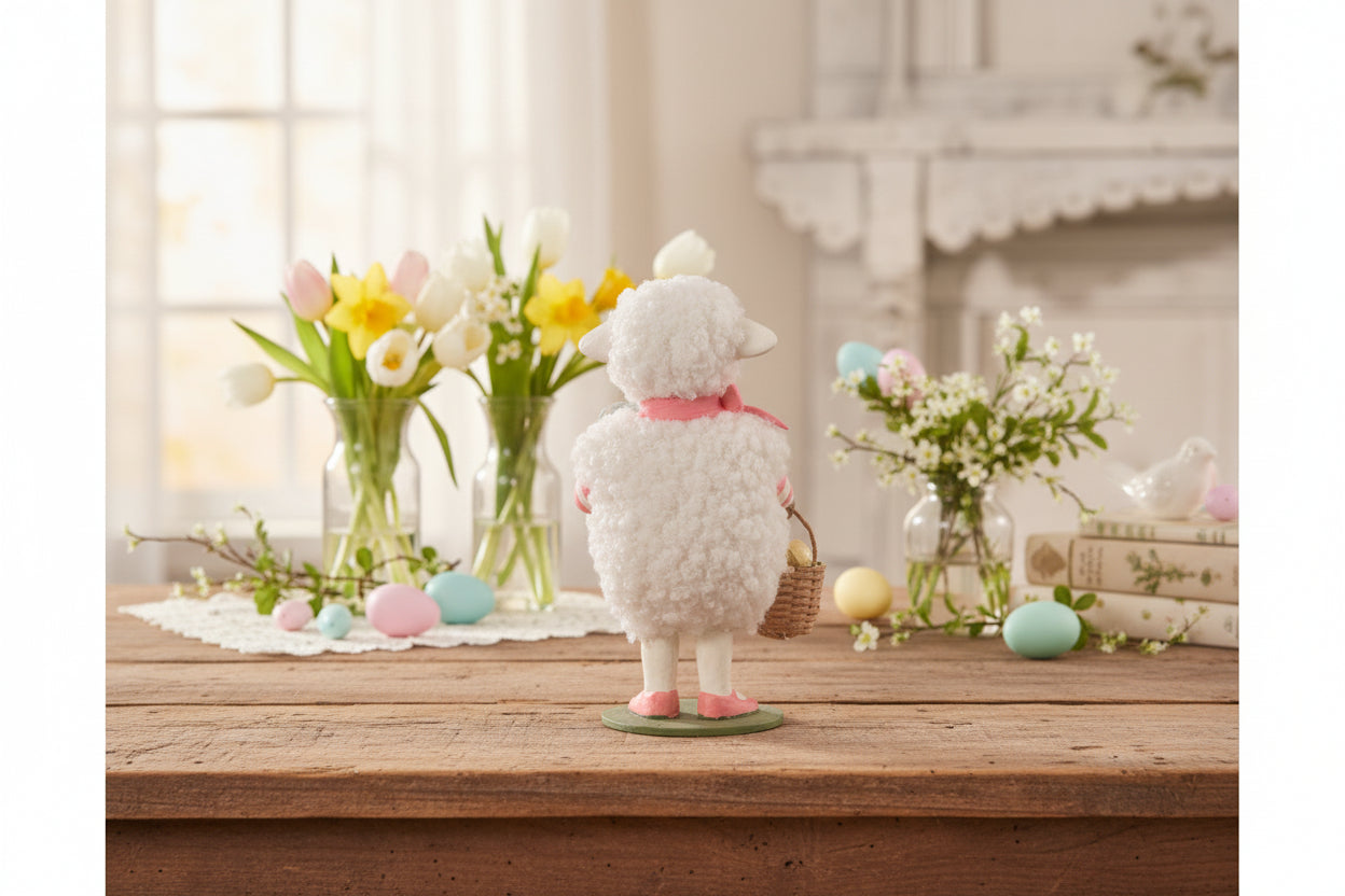 Bethany Lowe Easter Springtime Little Demi Lamb TD1137 - The Primitive Pineapple Collection