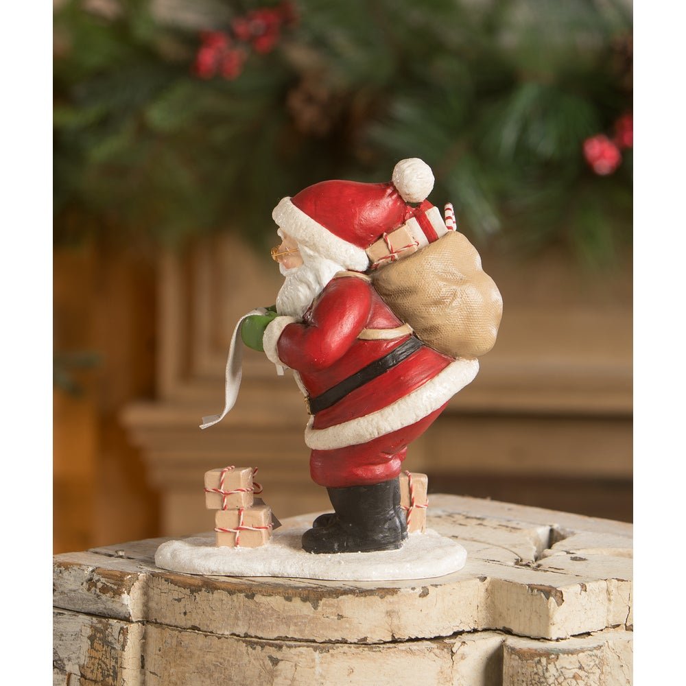 Bethany Lowe Christmas Checking it Twice Santa TD2137 - The Primitive Pineapple Collection