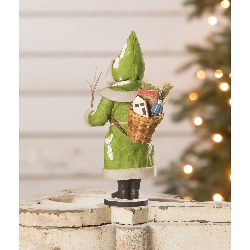 Bethany Lowe Christmas Vintage Santa in Green 9.75" TD2146 - The Primitive Pineapple Collection