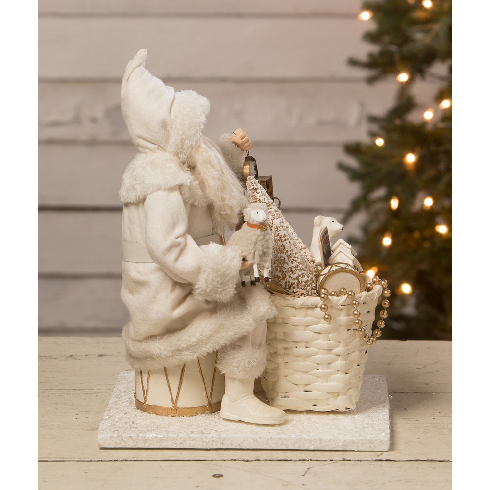 Bethany Lowe Christmas Winter Wishes Santa w/ Basket of Toys TD2148 - The Primitive Pineapple Collection
