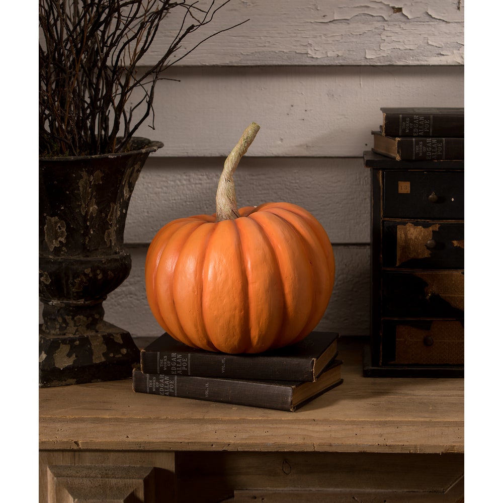 Bethany Lowe Halloween Peek - a - Boo Pumpkin Orange TD3131 - The Primitive Pineapple Collection