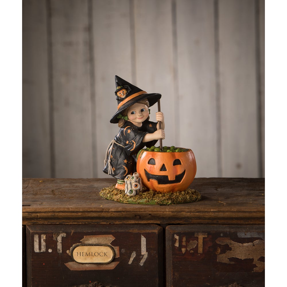 Bethany Lowe Halloween Pumpkin Brewing Piper TD3136 - The Primitive Pineapple Collection
