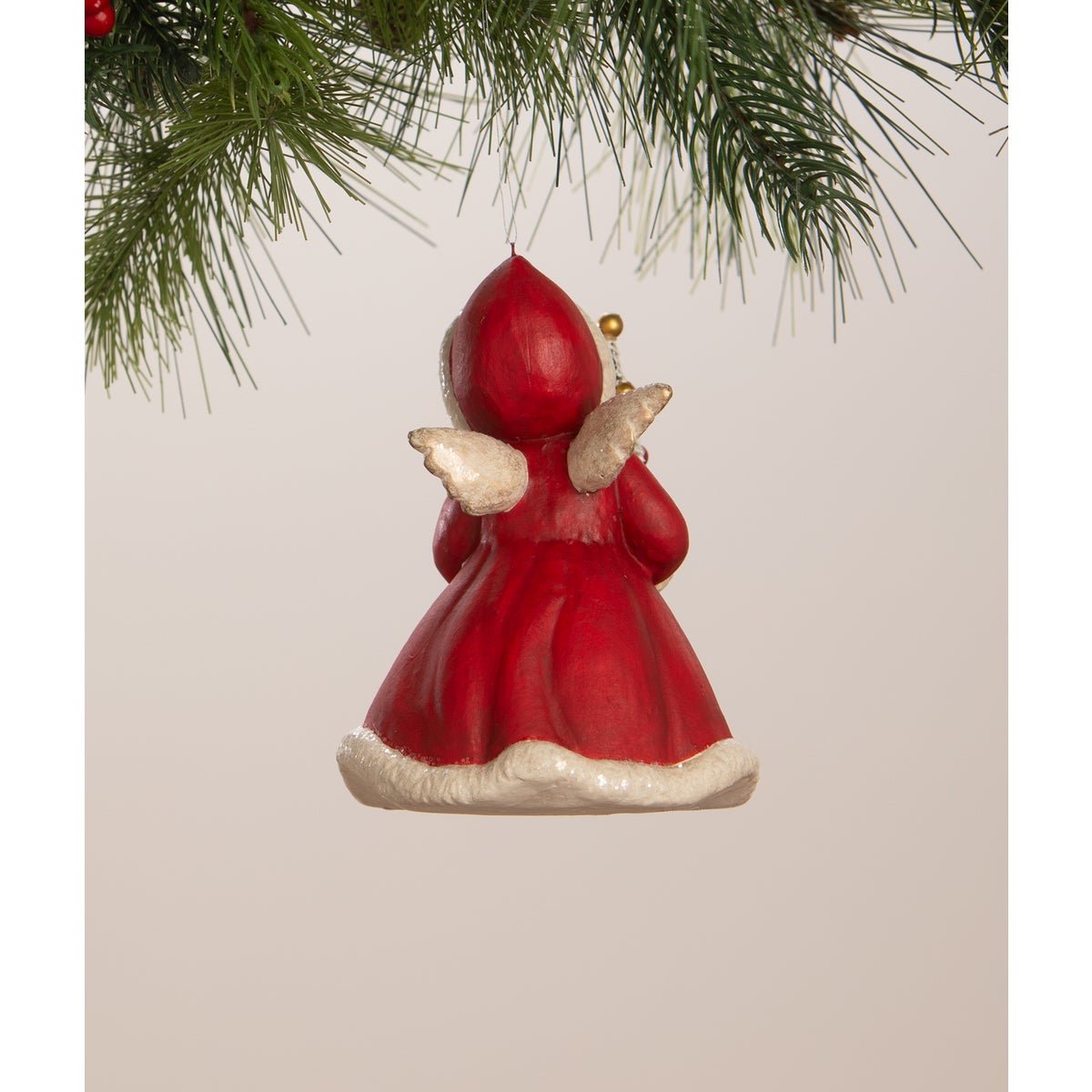 Bethany Lowe Christmas Angel Holding Tree Ornament TD3170 - The Primitive Pineapple Collection
