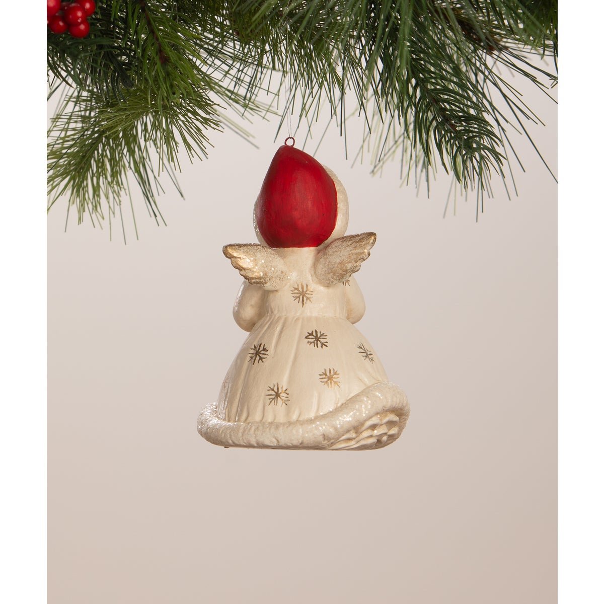 Bethany Lowe Christmas Angel Holding Candle Ornament TD3171 - The Primitive Pineapple Collection