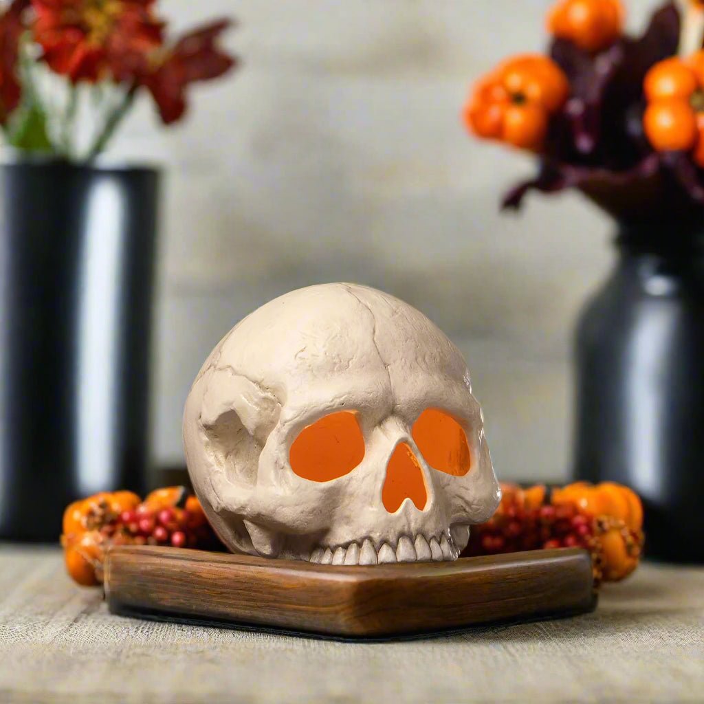 Bethany Lowe Halloween Skull Votive TD4136 - The Primitive Pineapple Collection