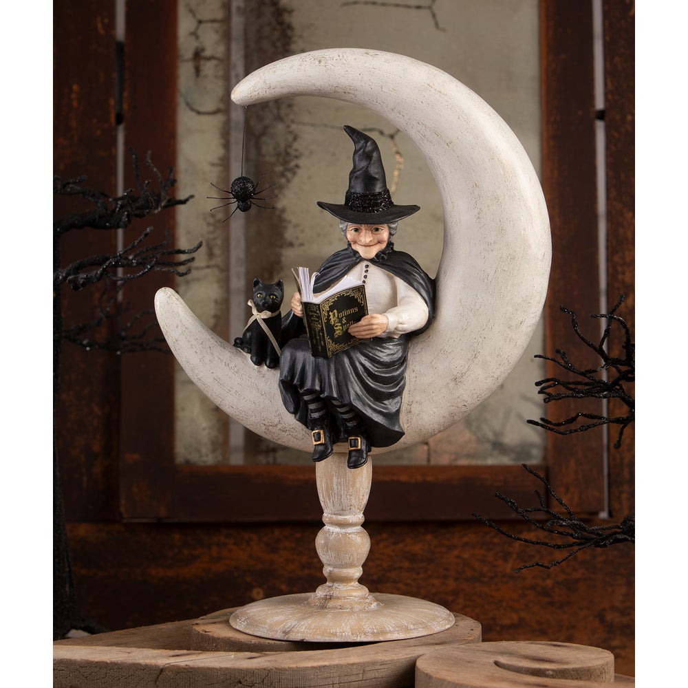 Bethany Lowe Halloween Crescent Moon Moira Witch TD4143 - The Primitive Pineapple Collection