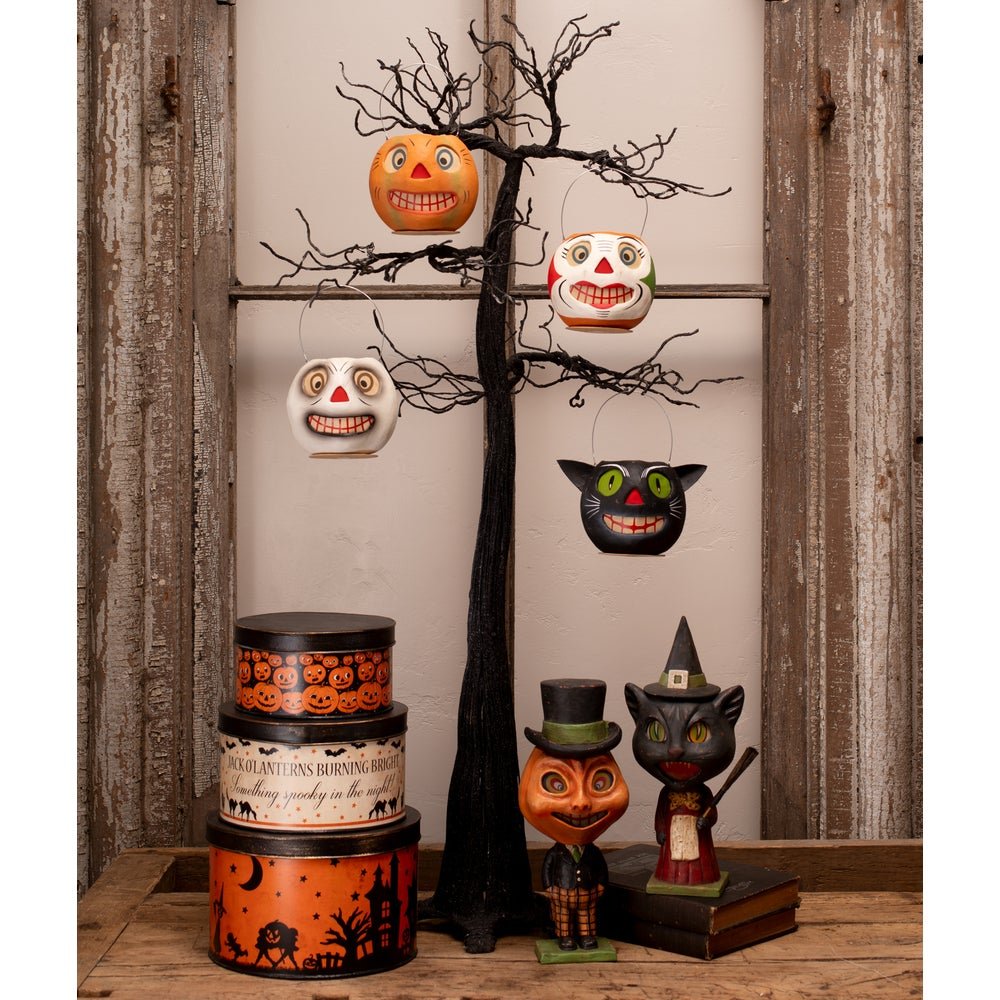 Bethany Lowe Halloween Vintage Tins 3 pc TF4245 - The Primitive Pineapple Collection